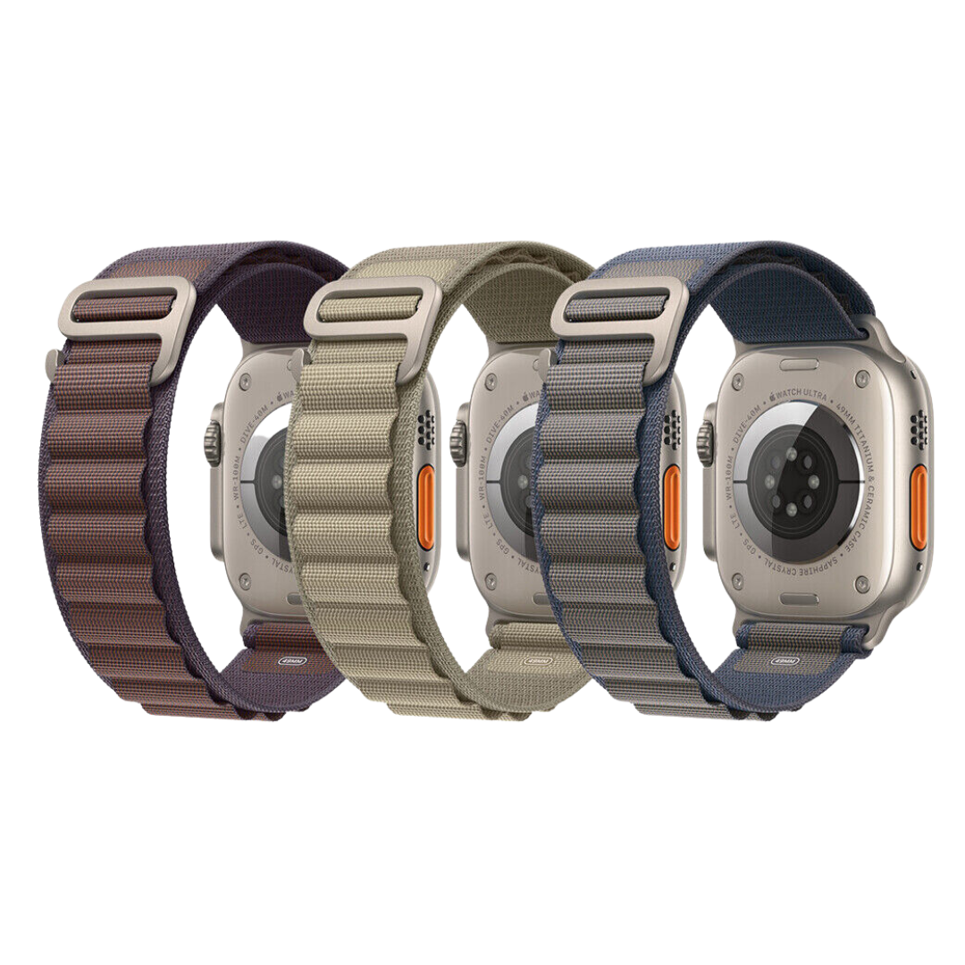 Olive Premium Alpine Loop Strap By Shopyholy Compatible For iWatch