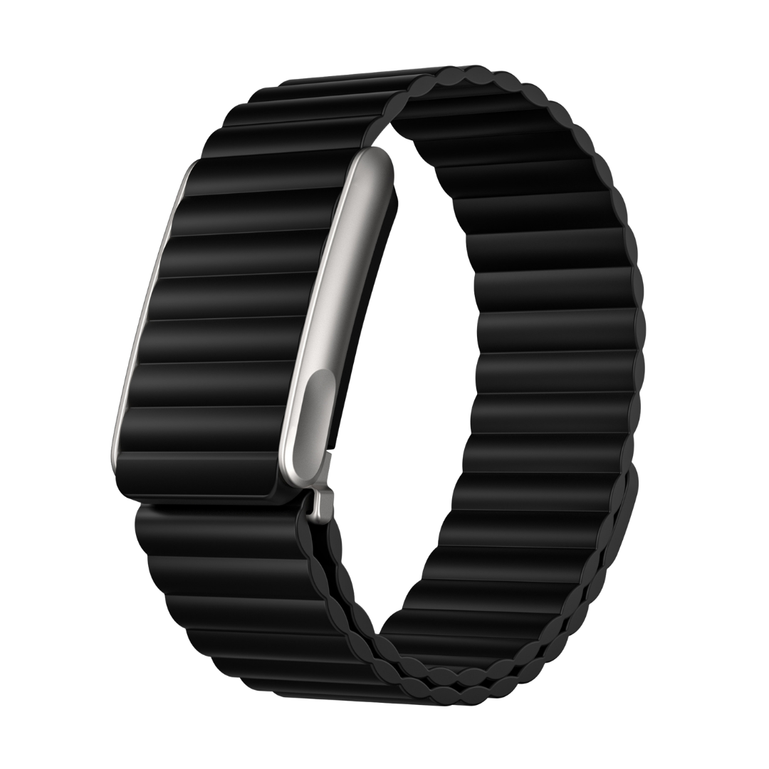Black Wave Magnetic Silicone Sport Loop for WHOOP 5.0 Mg Life