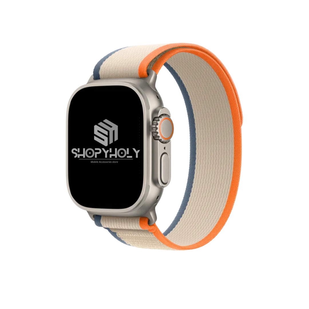 Orange Beige Premium Trail Loop Strap By Shopyholy Compatible For iWatch