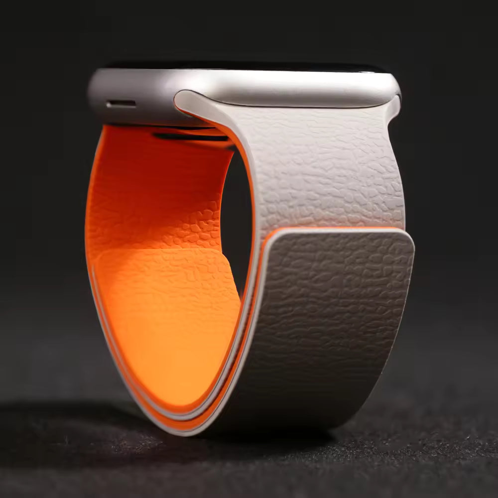 Starlight orange Premium Skin Friendly Magnetic Loop By Shopyholy Comaptible For Apple Watch