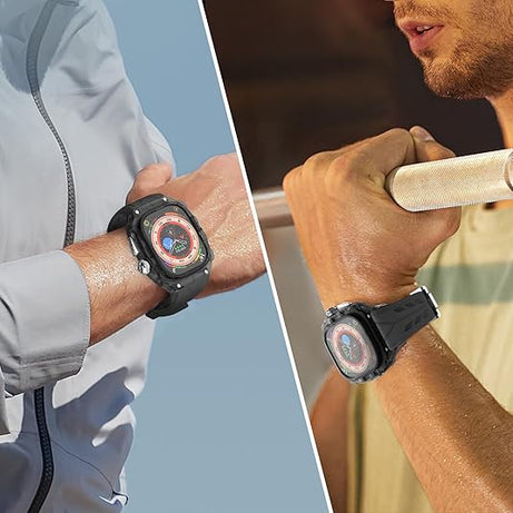 49MM Black Luxury Translucent Racing Case By Shopyholy Compatible For Apple Watch Ultra 1/2