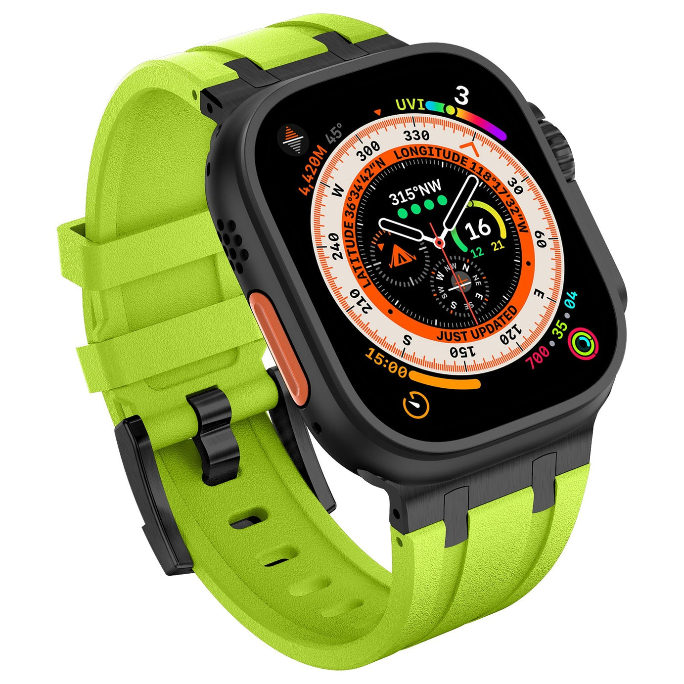 Neon Green B Luxury G-Shock Edition Sports Bands By Shopyholy Comaptible For iWatch (Copy)