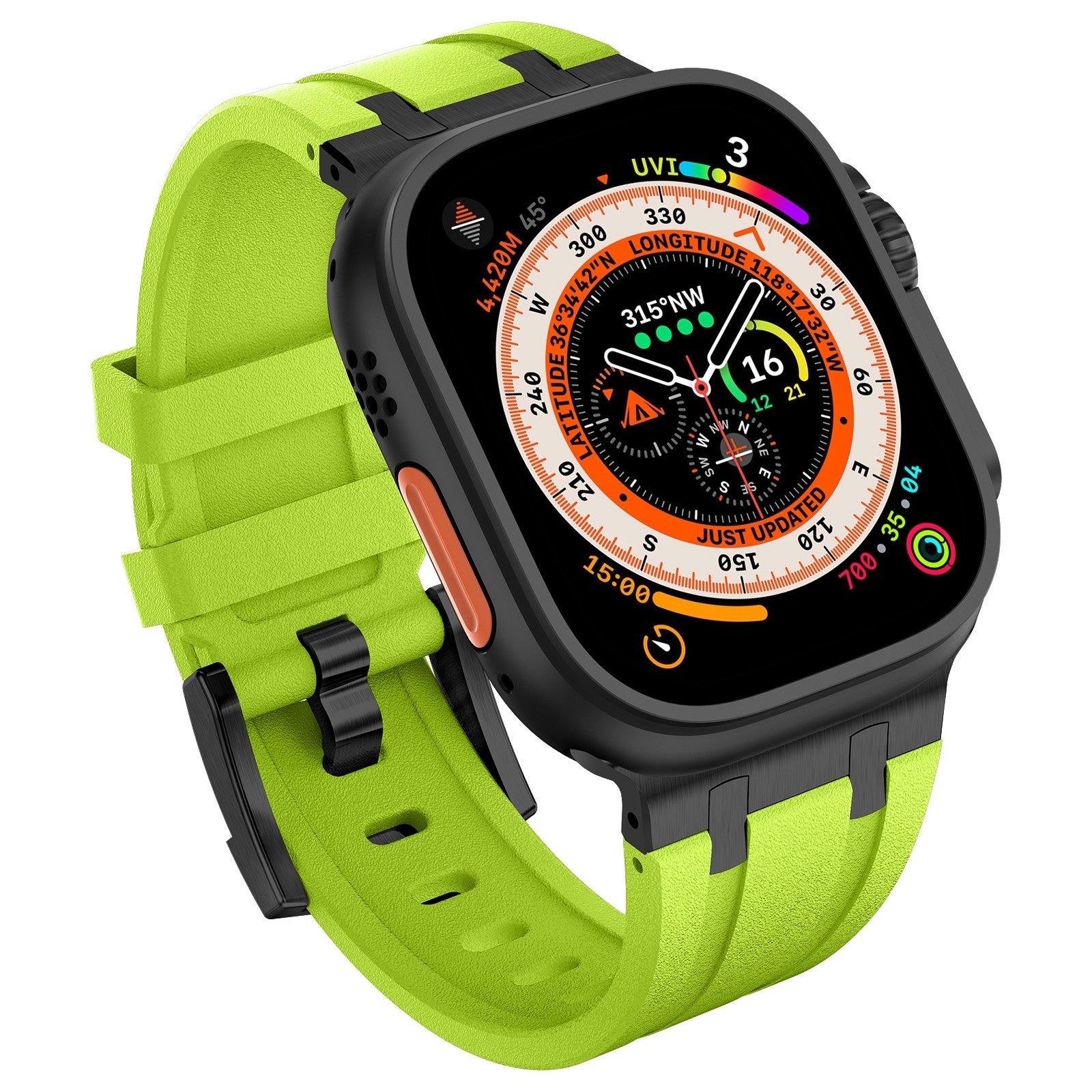 Neon Green B Luxury G-Shock Edition Sports Bands By Shopyholy Comaptible For iWatch (Copy)