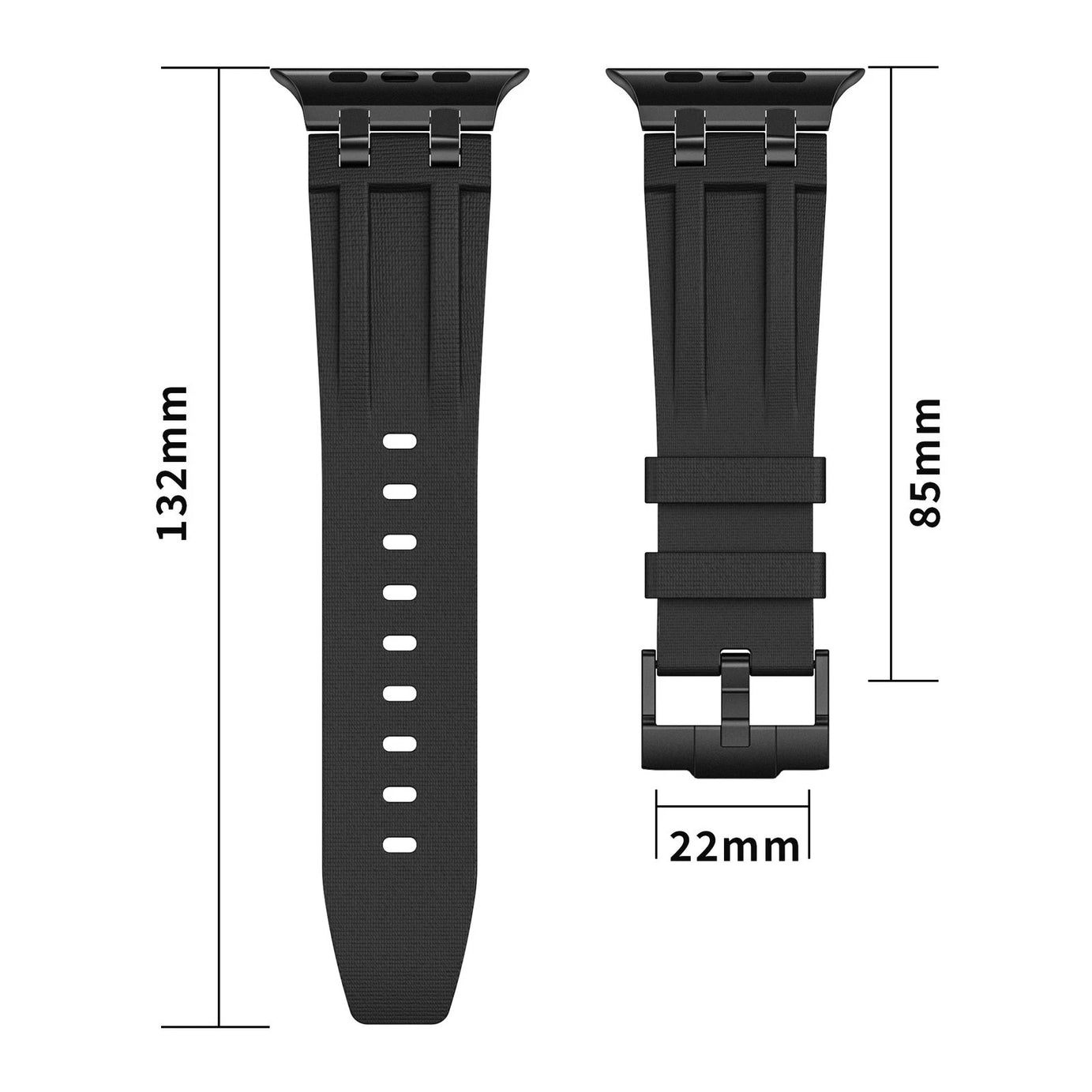 Full Luxury AP FKM Rubber Woven Bands By Shopyholy Compatible For Apple Watch