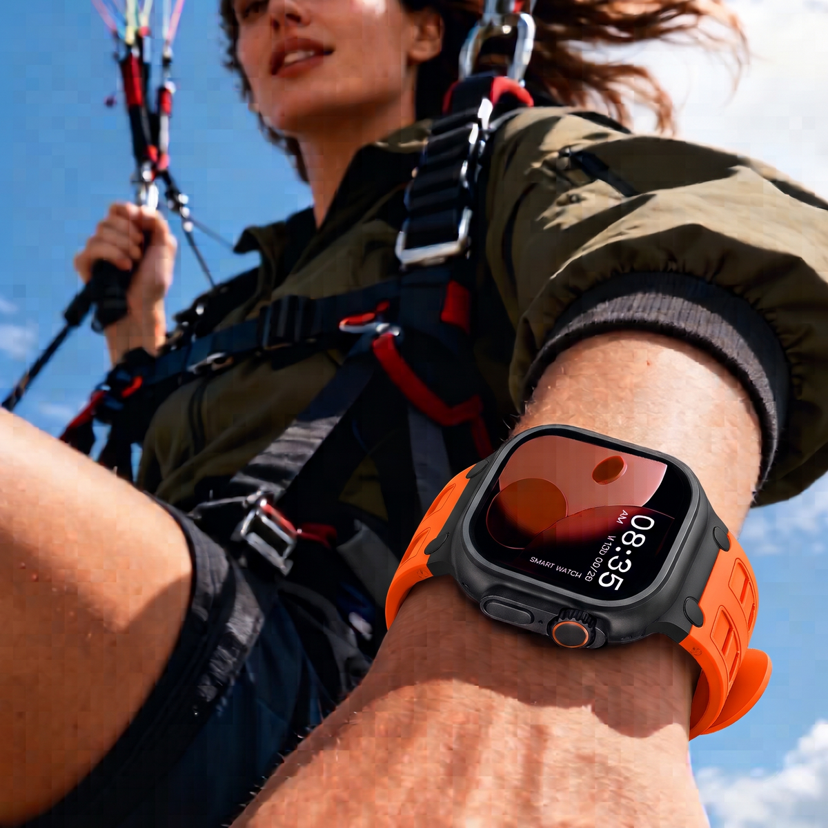 Orange Ultra Tough Luxury Silicone Strap for Apple Watch Ultra & Series