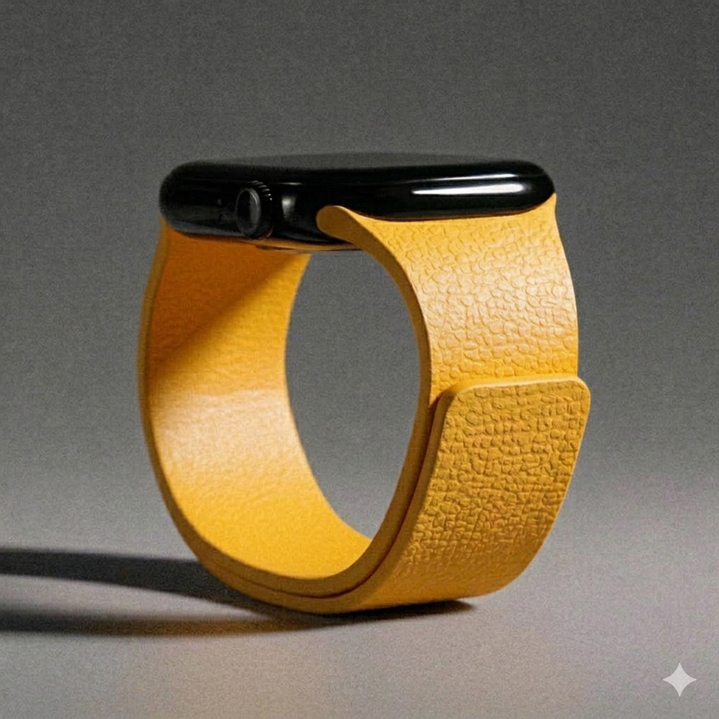 Yellow Premium Skin Friendly Magnetic Loop By Shopyholy Comaptible For Apple Watch