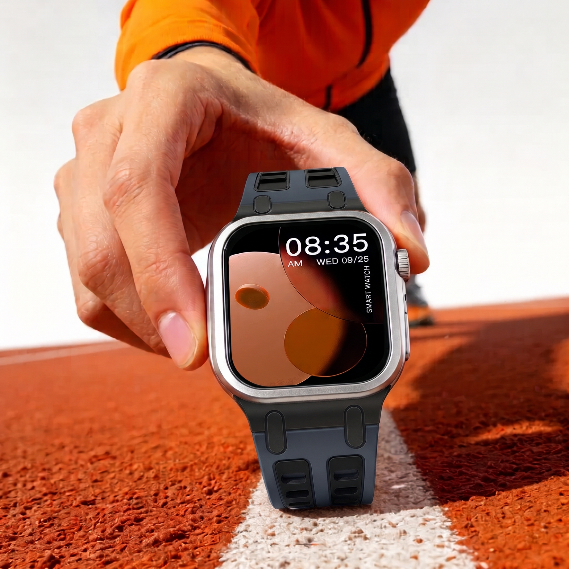 Dark Grey Black Ultra Tough Luxury Silicone Strap for Apple Watch Ultra & Series