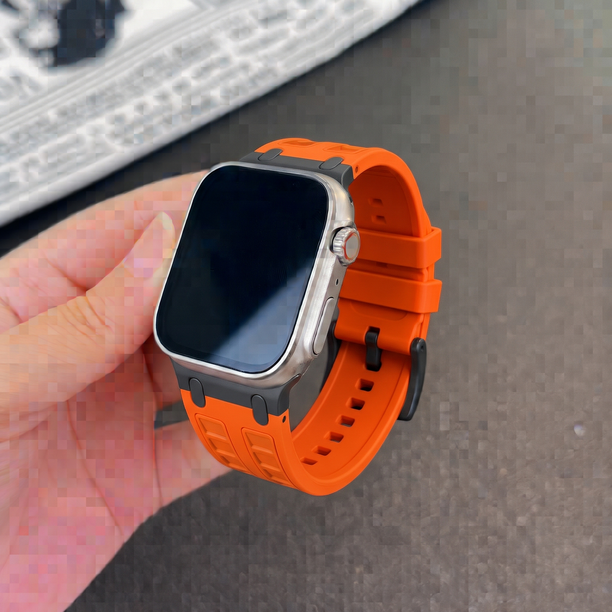 Orange Ultra Tough Luxury Silicone Strap for Apple Watch Ultra & Series