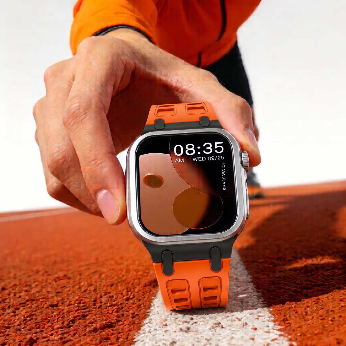 Orange Ultra Tough Luxury Silicone Strap for Apple Watch Ultra & Series
