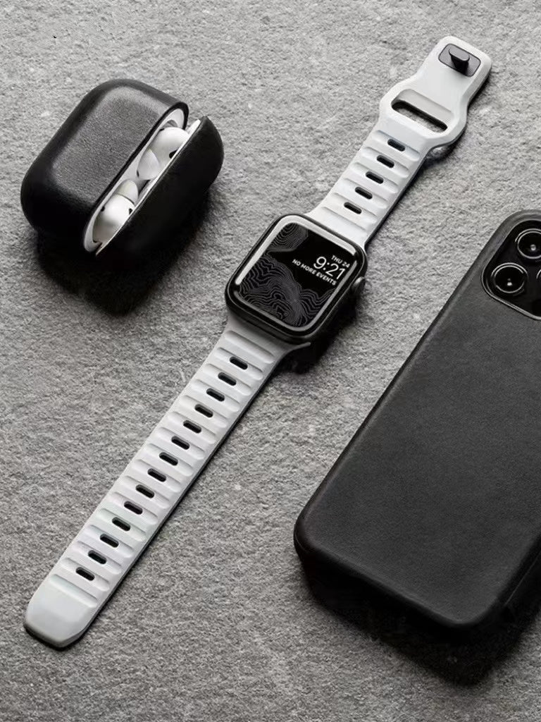 Beige Mix Premium Silicone Sports Bands By Shopyholy Compatible For iWatch