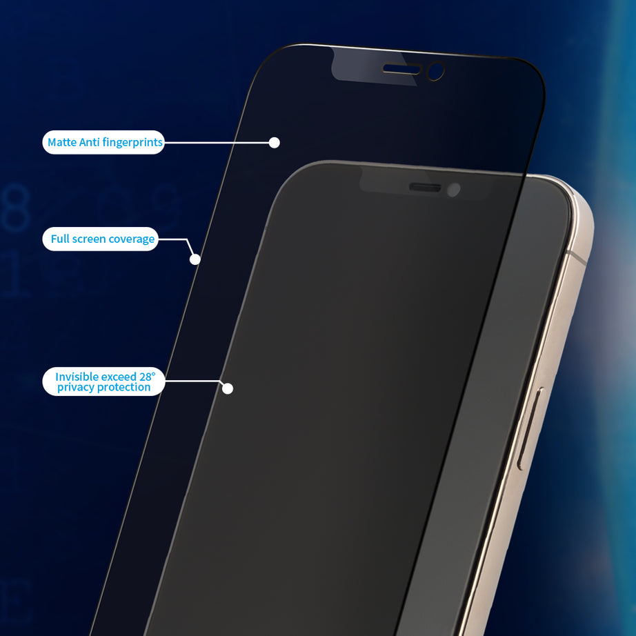 Premium Privacy Matte Series 2.5 D Tempered Glass By Shopyholy Compatible for iPhone