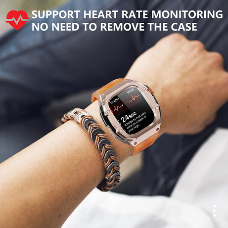 49MM Orange Silver Luxury Concept Art Modification Kit For iWatch Ultra 1/2