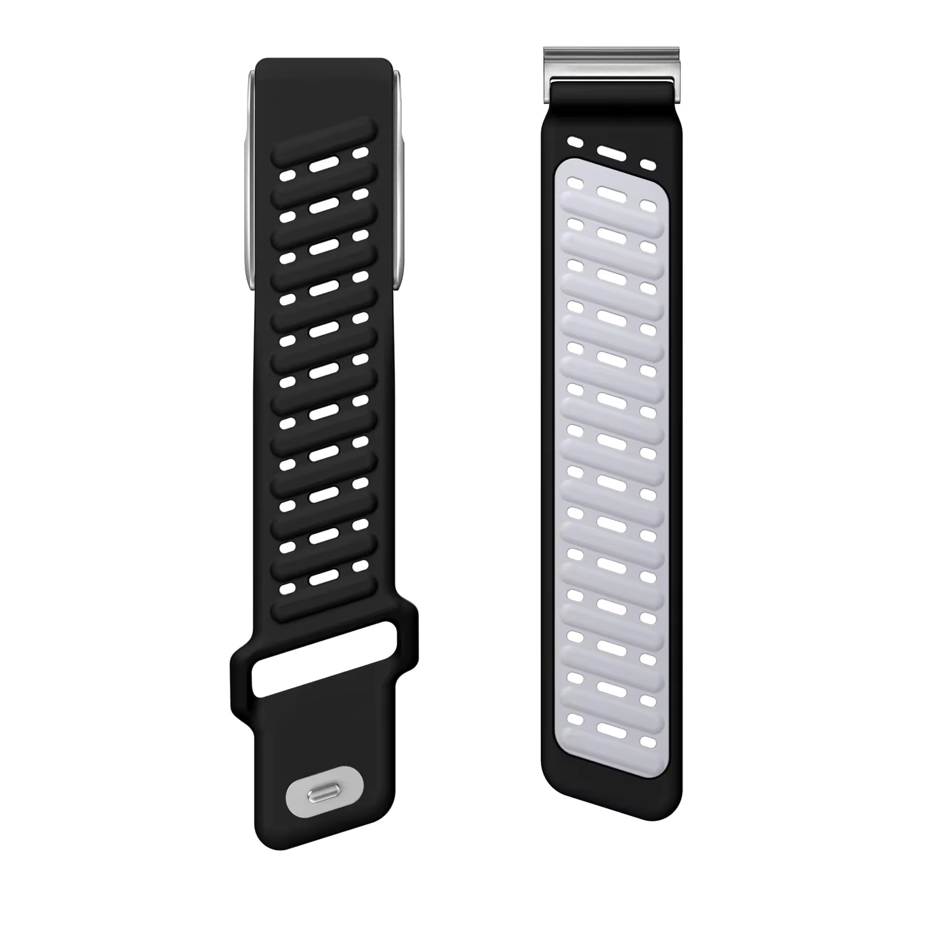 Black Light Grey AirFlow Rugged Silicone Strap for WHOOP 5.0 MG Life