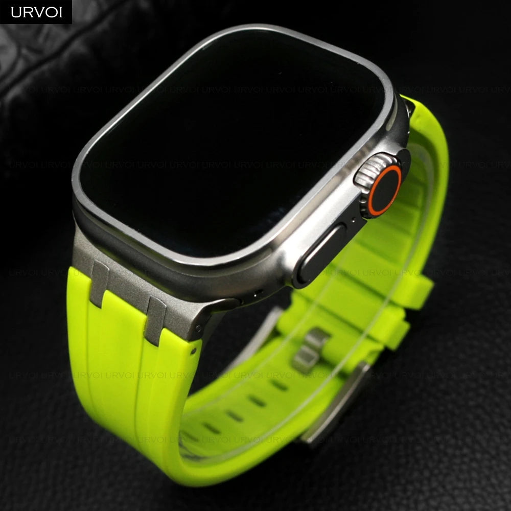 Neon Green Luxury G-Shock Edition Sports Bands By Shopyholy Comaptible For iWatch