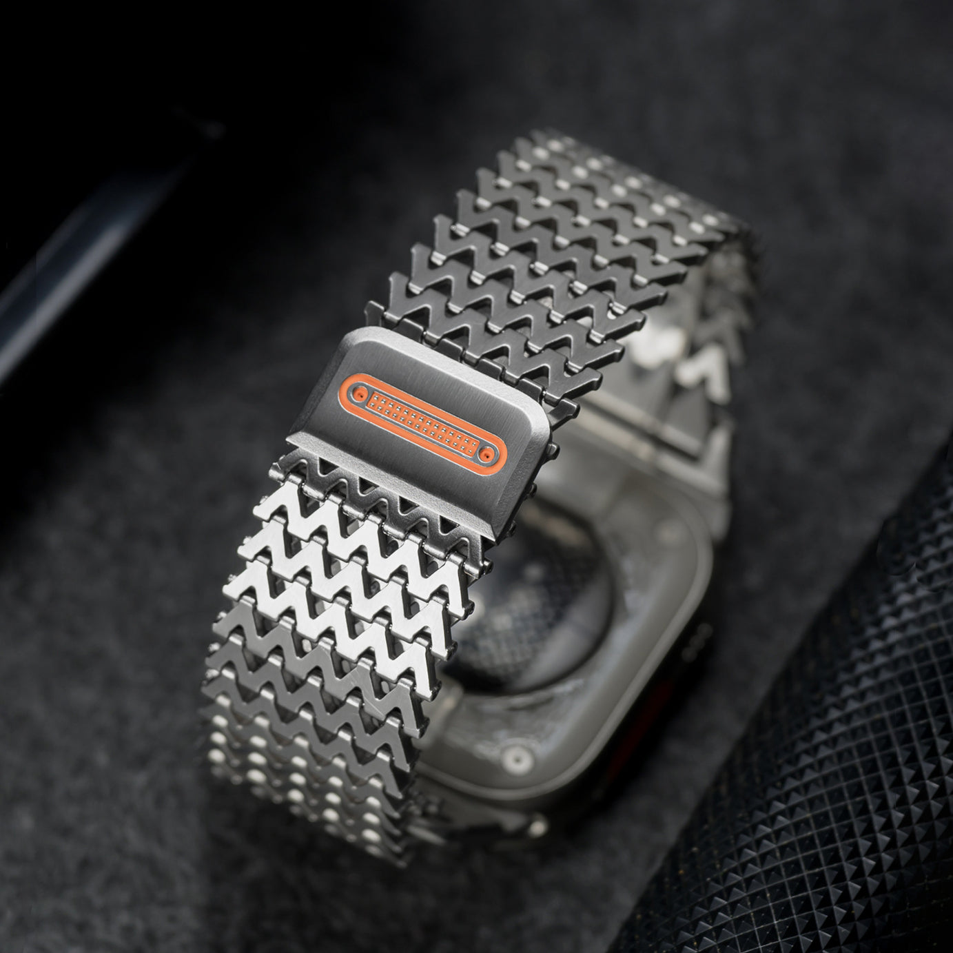 Titanium Milanese Magnetic Steel Shark Mesh Band for Apple Watch