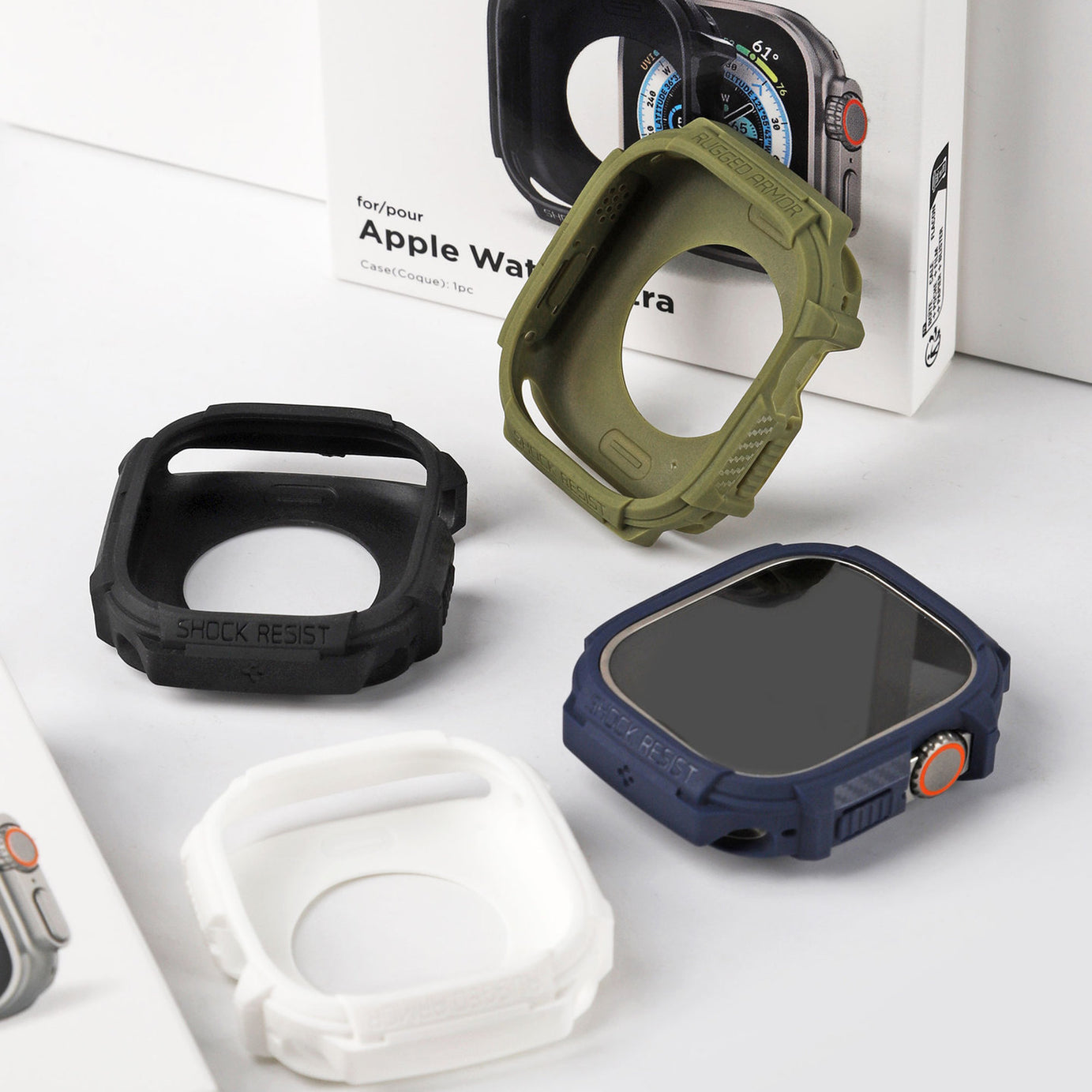 Premium Rugged Armor Spygen Cover Case By Shopyholy Compatible For Apple Watch