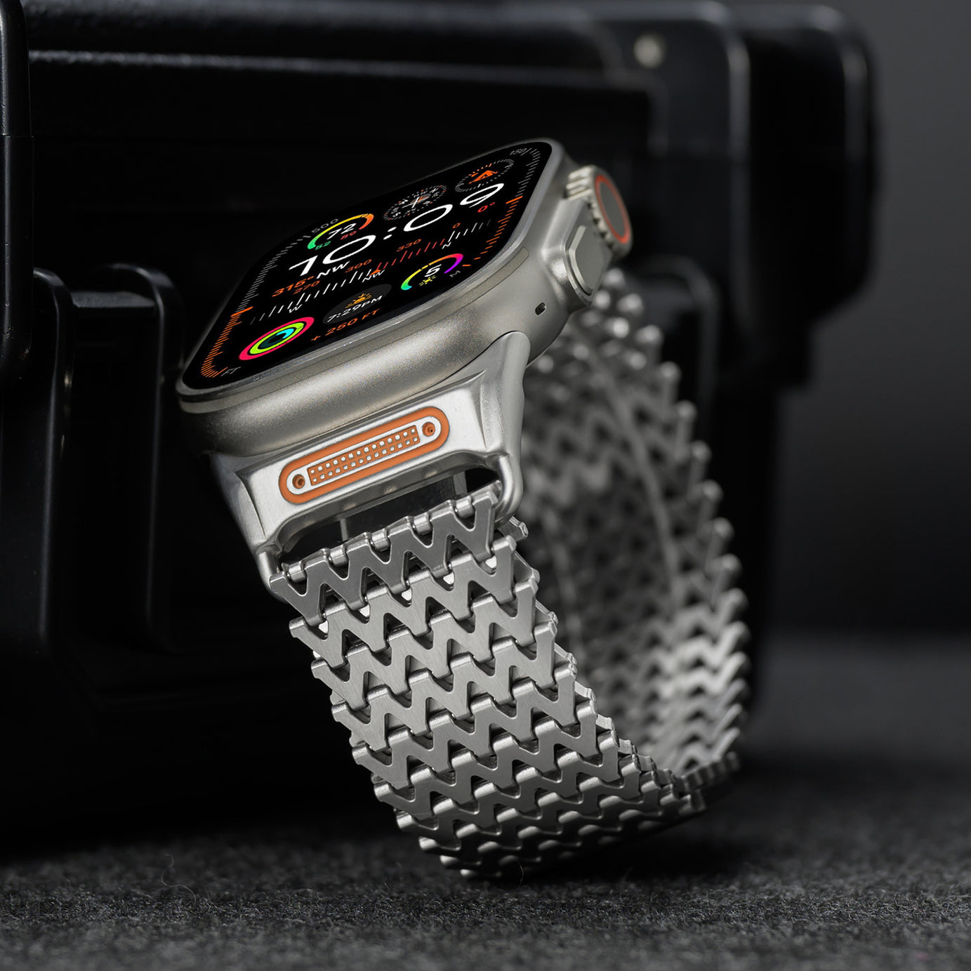Titanium Milanese Magnetic Steel Shark Mesh Band for Apple Watch