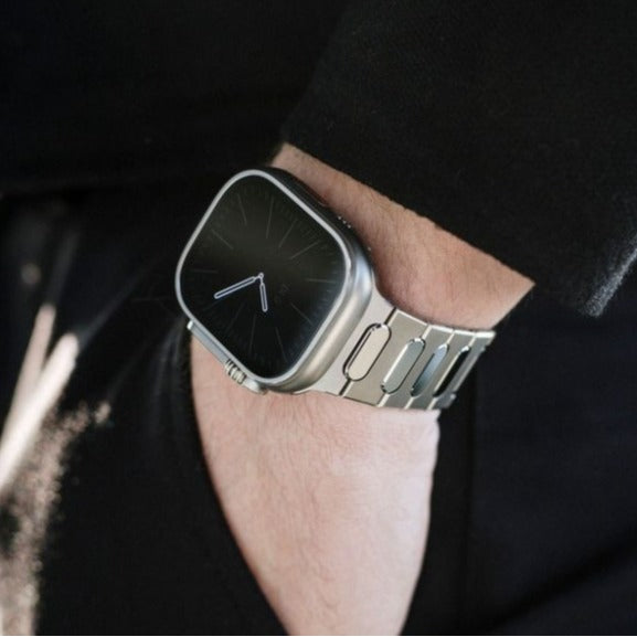 Grey Luxury Titanium Straps By Shopyholy Compatible for Apple Watch