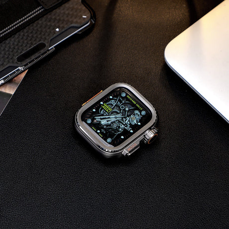 Grey Luxury Change To Ultra Metal Case By Shopyholy Compatible For Apple Watch