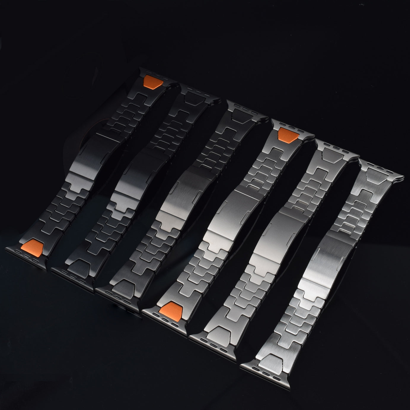 Titanium Orange Luxury Quilk Release Band By Shopyholy Compatible For Appe Watch