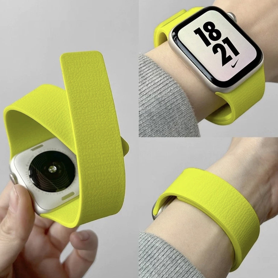 Neon Green Premium Skin Friendly Magnetic Loop By Shopyholy Comaptible For Apple Watch