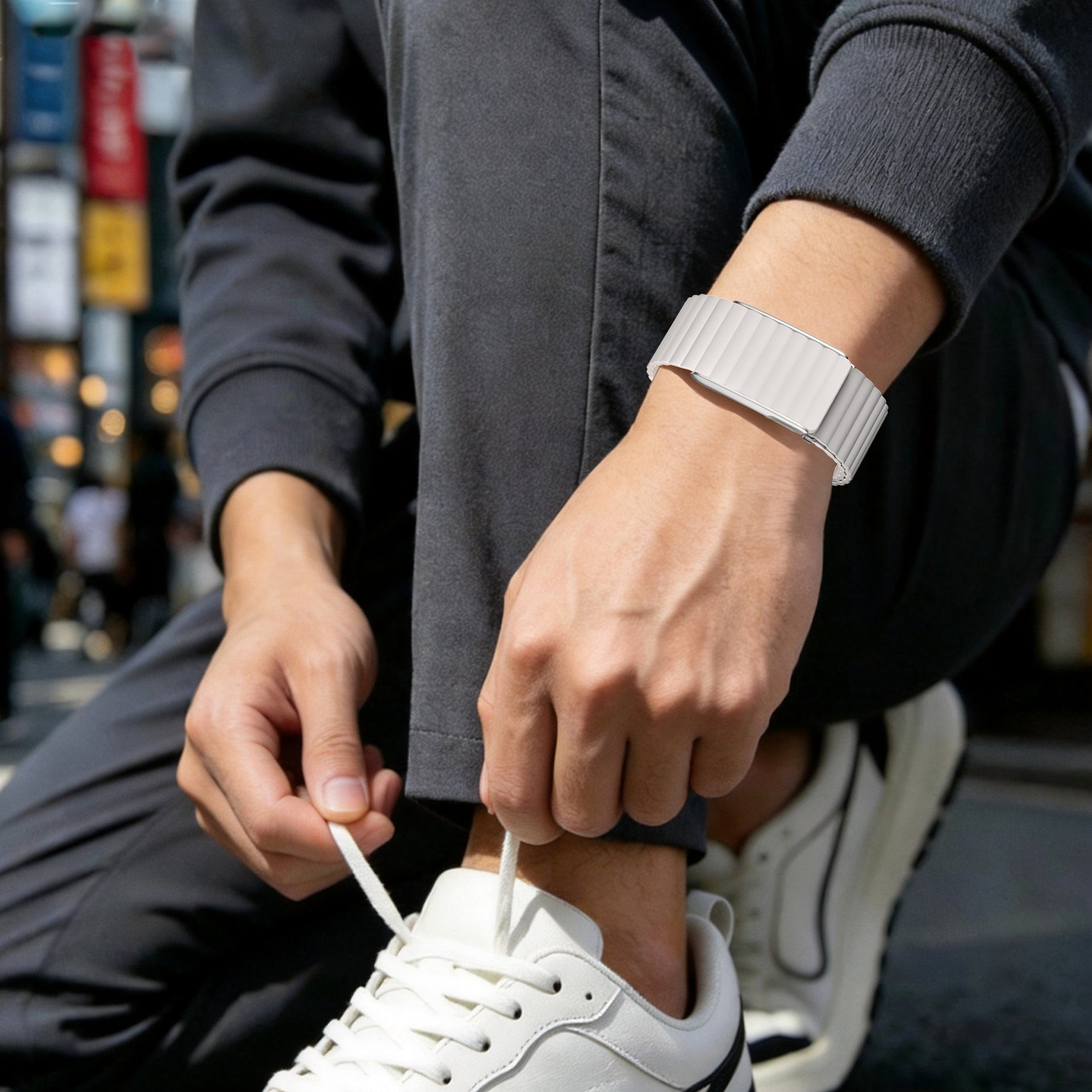 Starlight Wave Magnetic Silicone Sport Loop for WHOOP 5.0 Mg Life