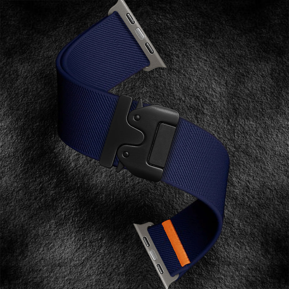 Navy Blue Premium Nylon Paracode Sports Bands By Shopyholy Compatible For Apple Watch