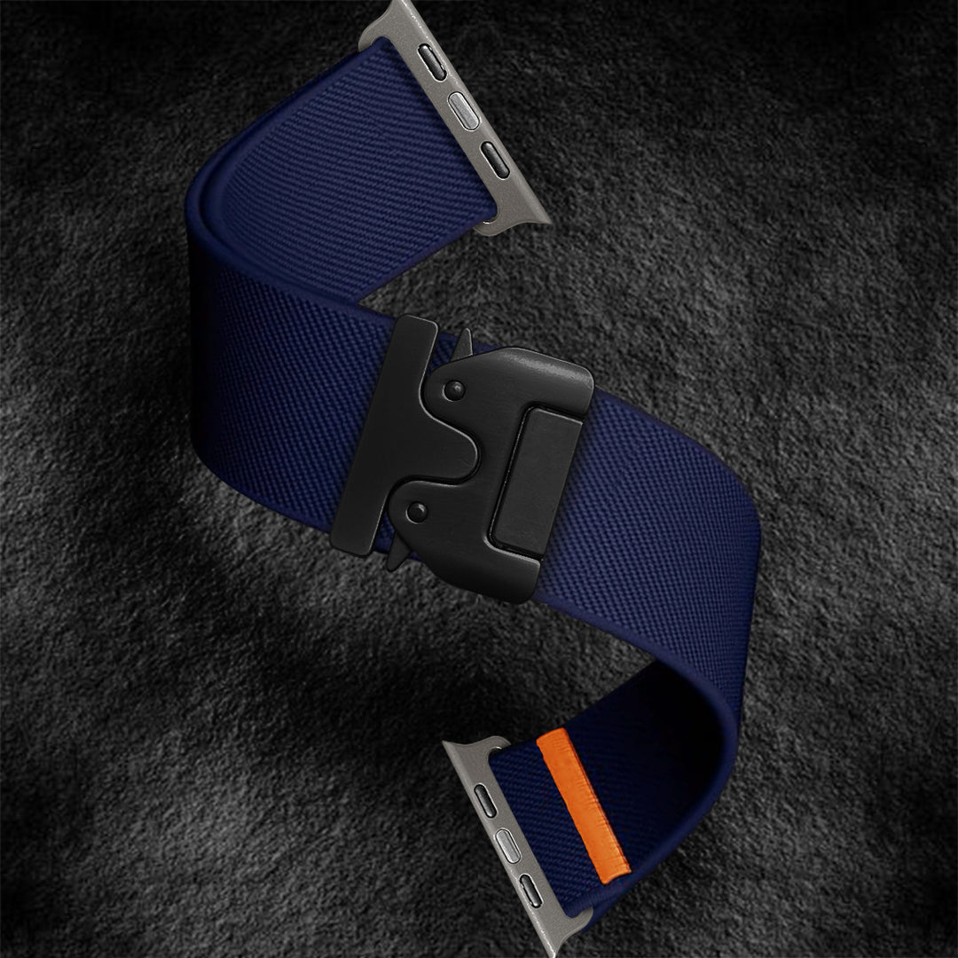 Navy Blue Premium Nylon Paracode Sports Bands By Shopyholy Compatible For Apple Watch