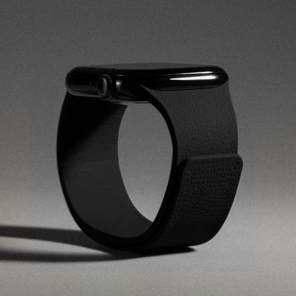 Black Premium Skin Friendly Magnetic Loop By Shopyholy Comaptible For Apple Watch