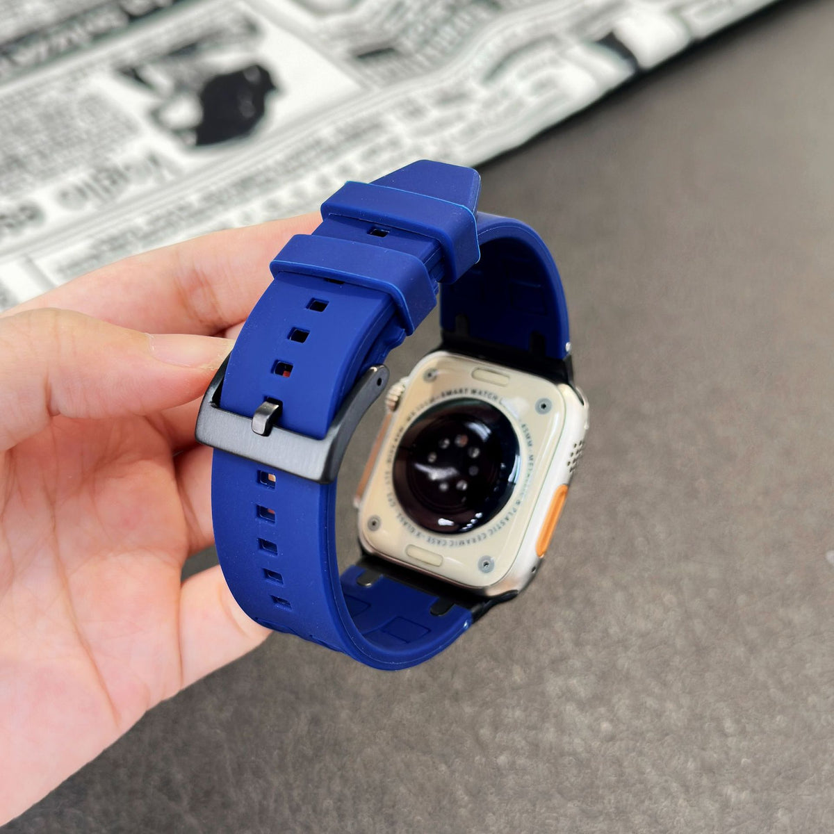 Midnight Blue Ultra Tough Luxury Silicone Strap for Apple Watch Ultra & Series