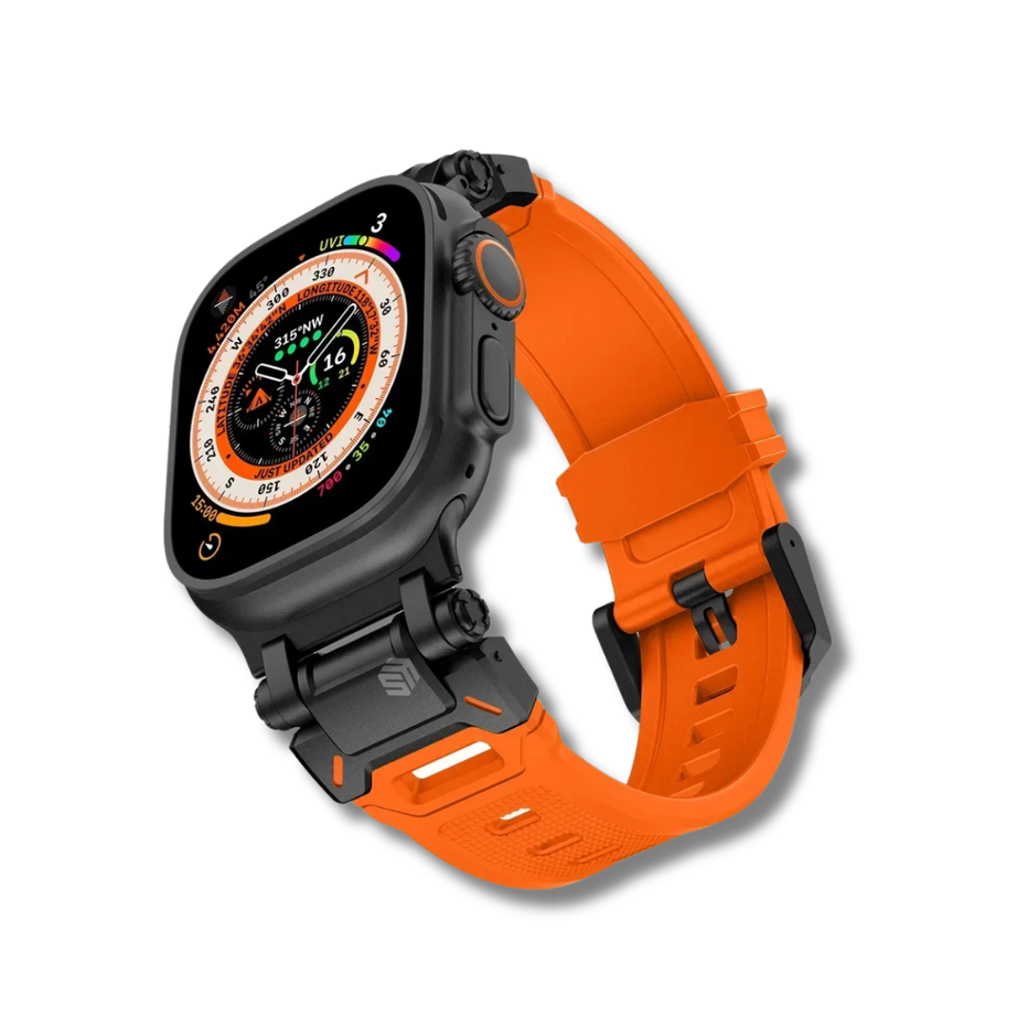 Orange B Luxury Armor Style Sports Bands By Shopyholy Compatible For iWatch