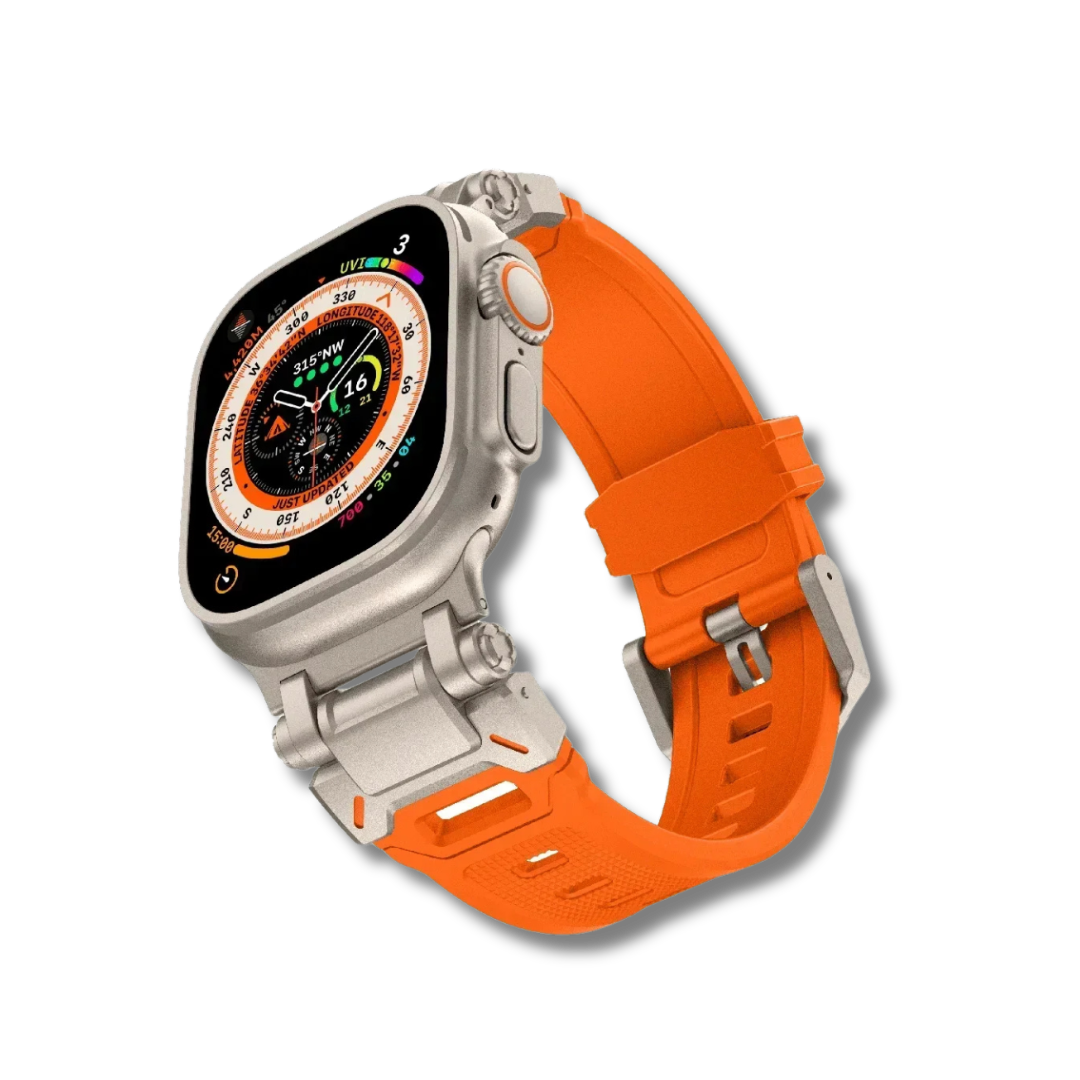 Orange Luxury Armor Style Sports Bands By Shopyholy Compatible For iWatch