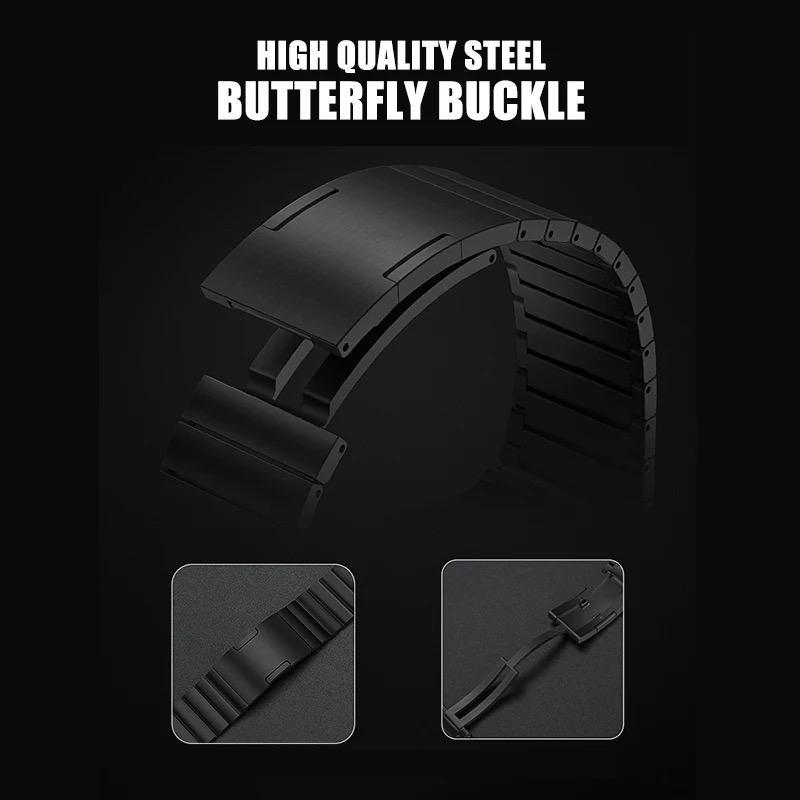 Rose Gold Premium Metal Stainless Steel Link Bracelet By Shopyholy For iWatch Ultra