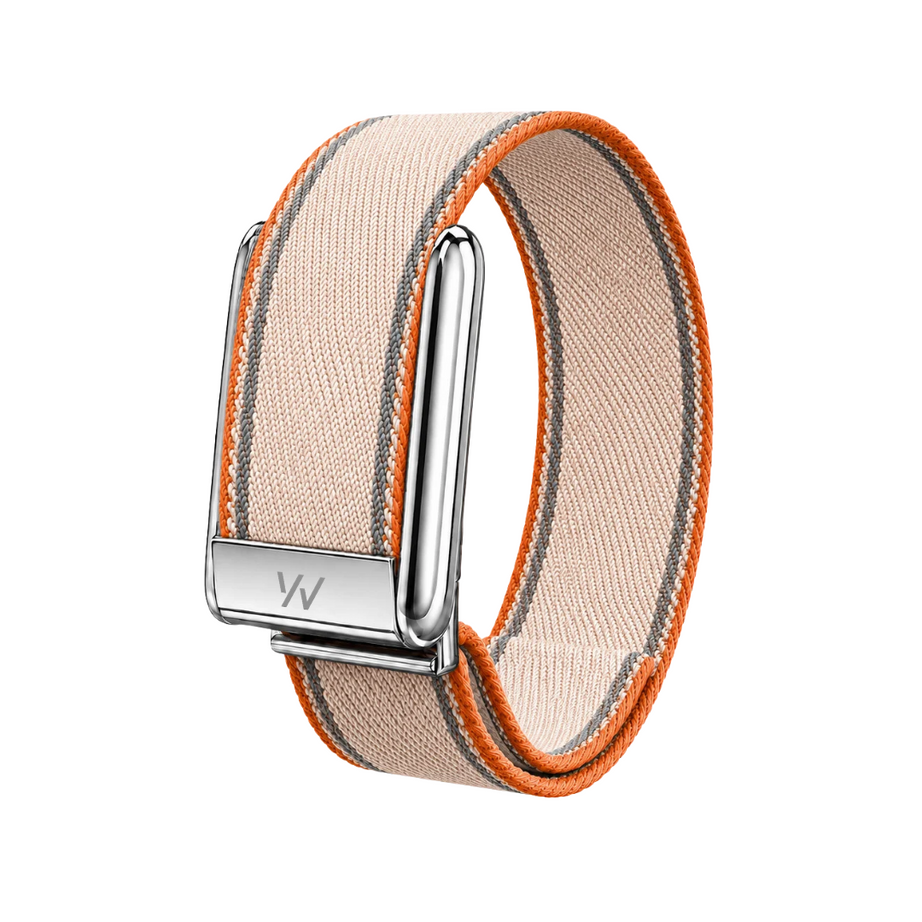 Peach Braided Nylon Glow Edge Striped Band For Whoop 5.0 Mg Peak
