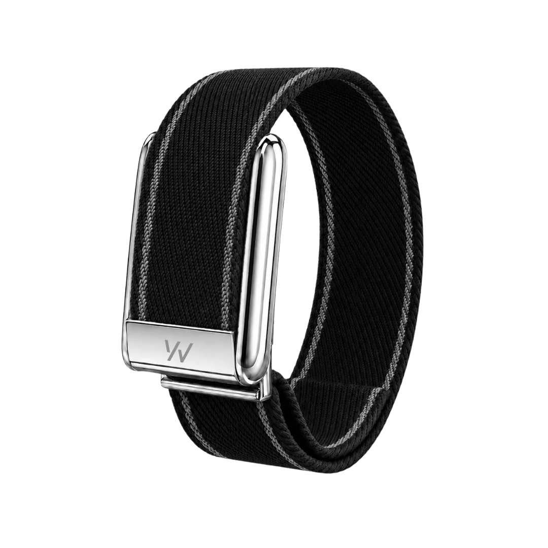 Black Braided Nylon Glow Edge Striped Band For Whoop 5.0 Mg Peak