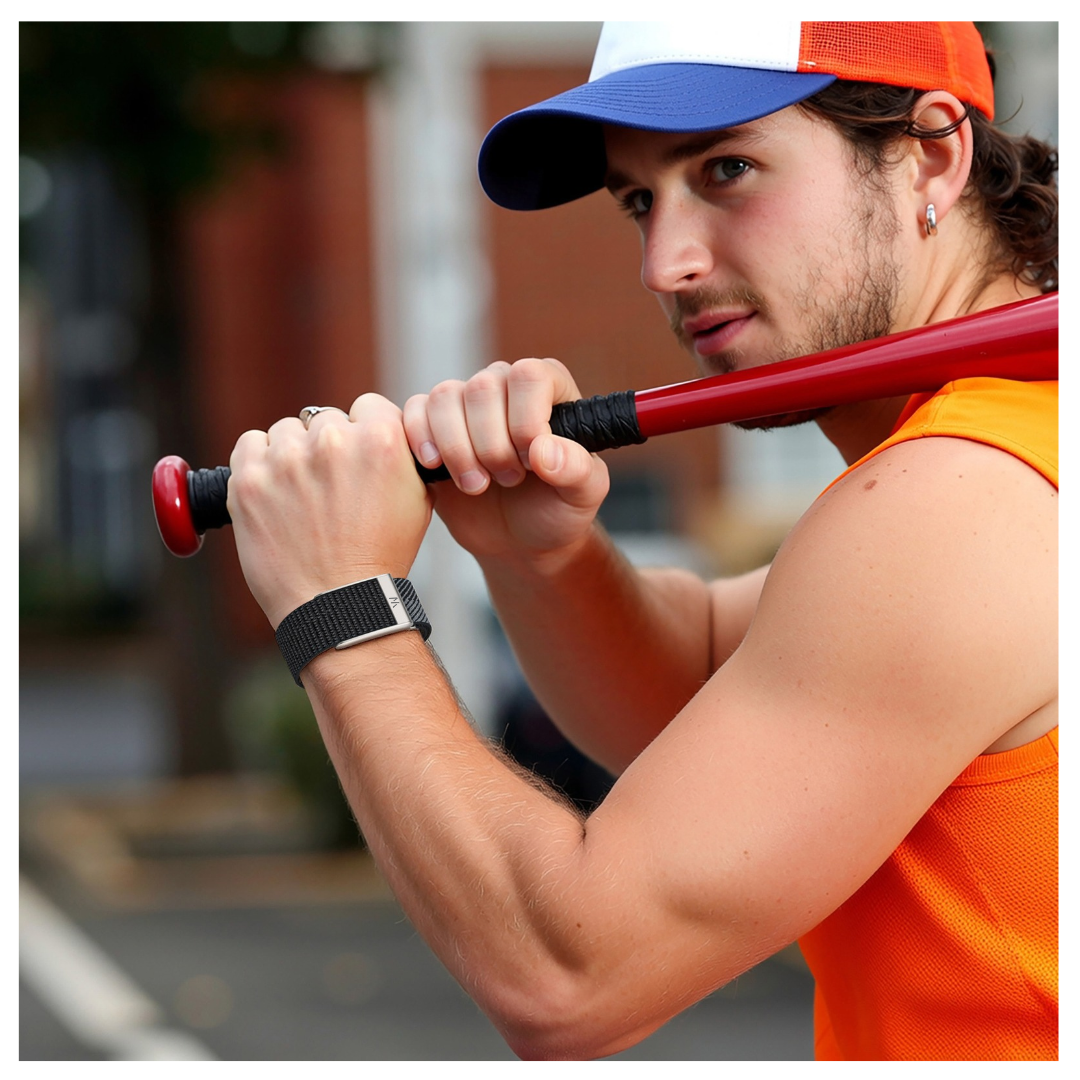 Black Grey AeroKnit Nylon Sports Band For WHOOP 5.0 MG / Life