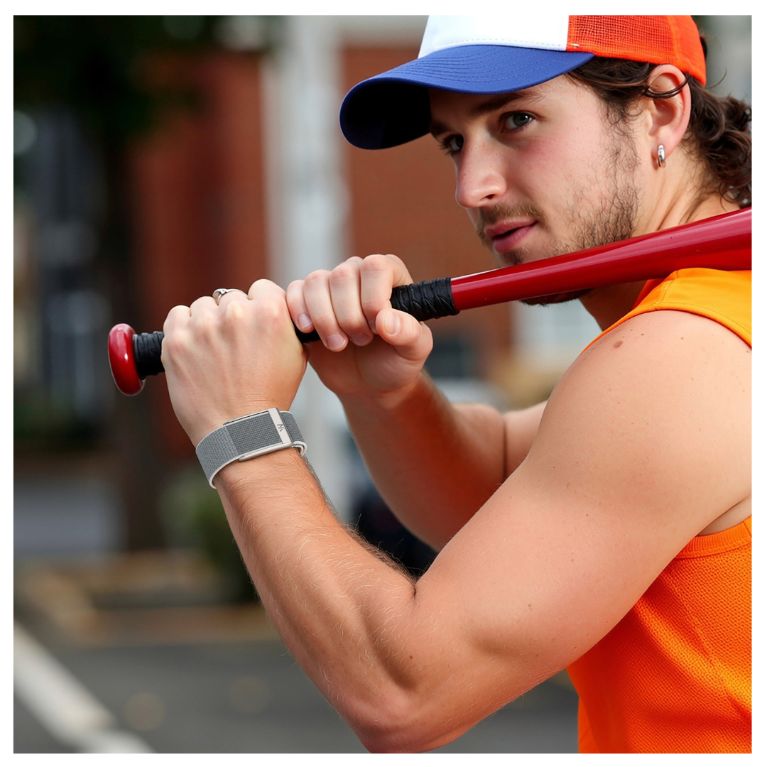 Light Grey AeroKnit Nylon Sports Band For WHOOP 5.0 MG / Life