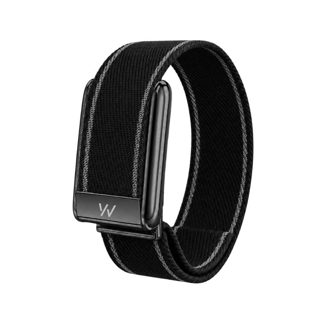 Full Black Braided Nylon Glow Edge Striped Band For Whoop 5.0 Mg Peak
