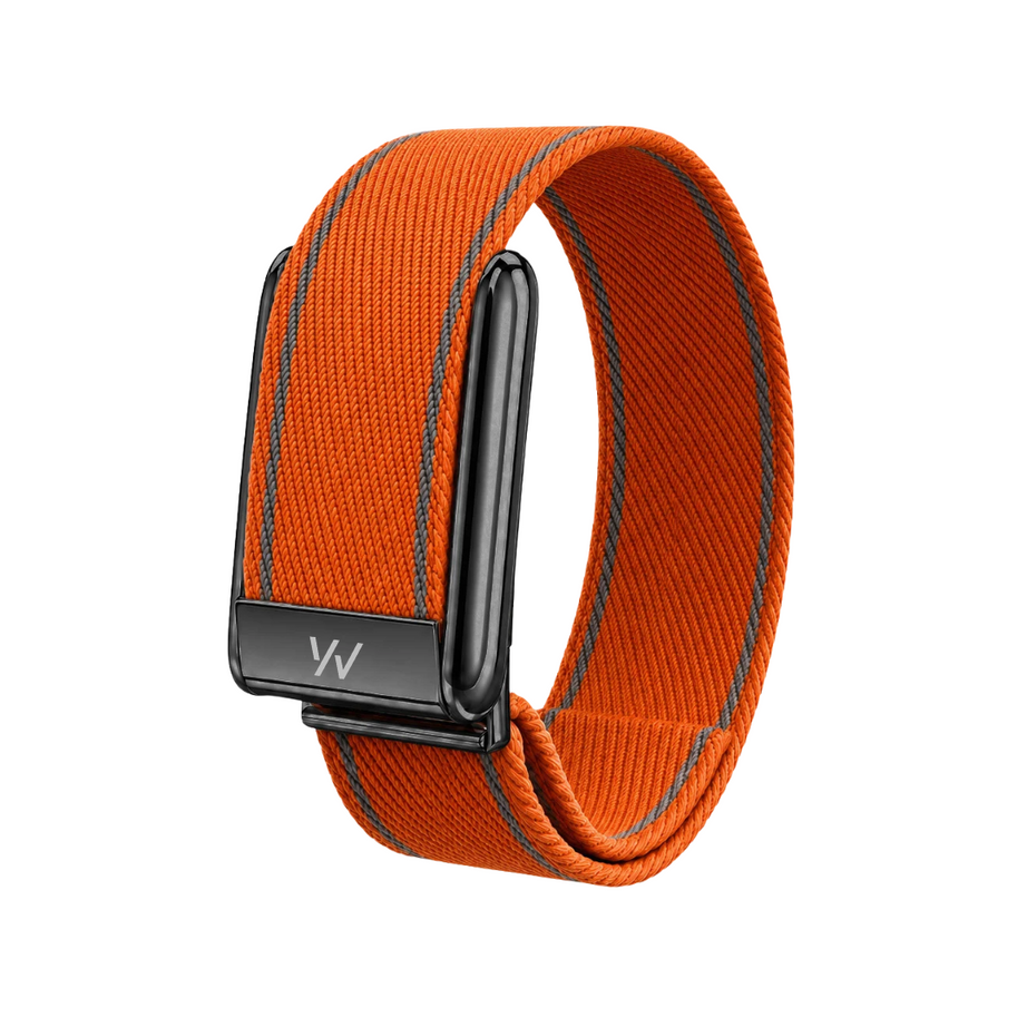 Orange B Braided Nylon Glow Edge Striped Band For Whoop 5.0 Mg Peak