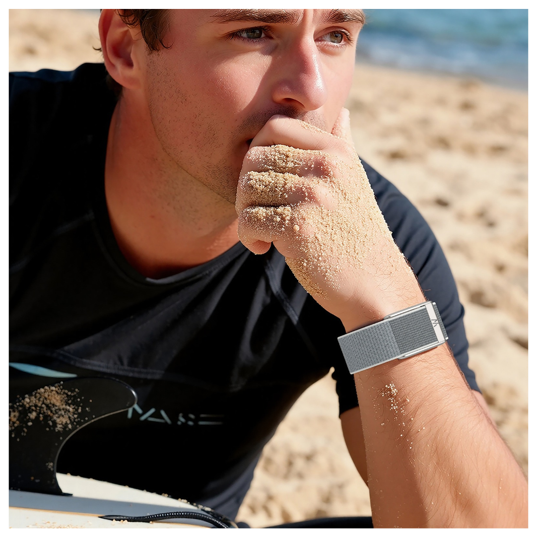 Light Grey AeroKnit Nylon Sports Band For WHOOP 5.0 MG / Life
