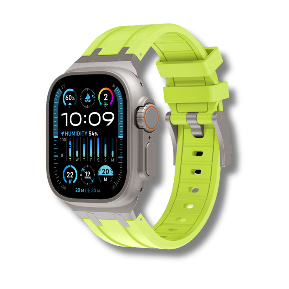 Neon Green Luxury G-Shock Edition Sports Bands By Shopyholy Comaptible For iWatch