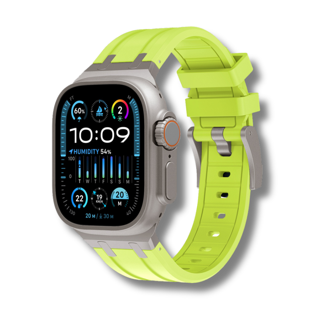 Neon Green Luxury G-Shock Edition Sports Bands By Shopyholy Comaptible For iWatch