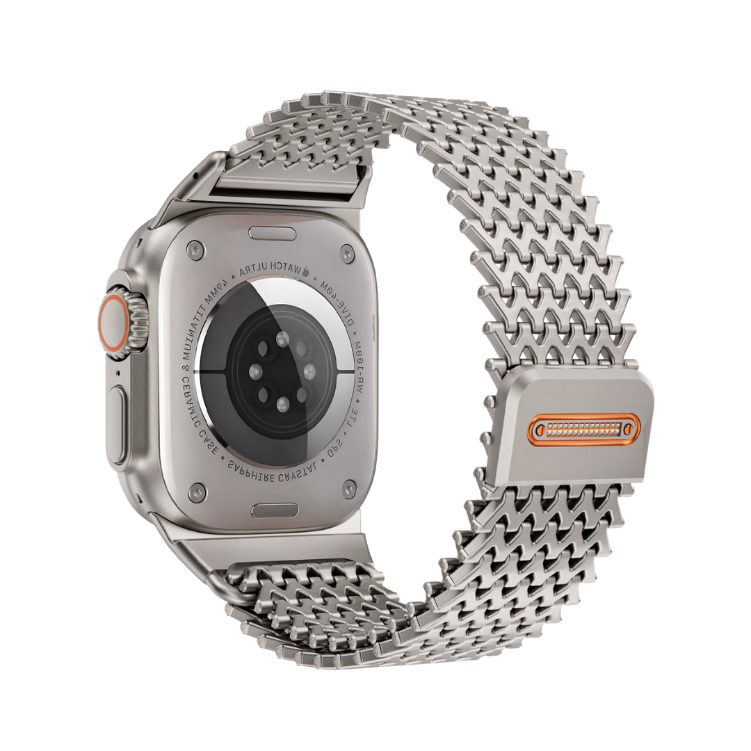 Titanium Milanese Magnetic Steel Shark Mesh Band for Apple Watch
