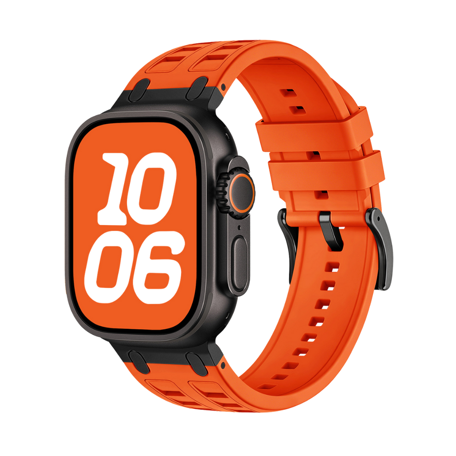 Orange Ultra Tough Luxury Silicone Strap for Apple Watch Ultra & Series