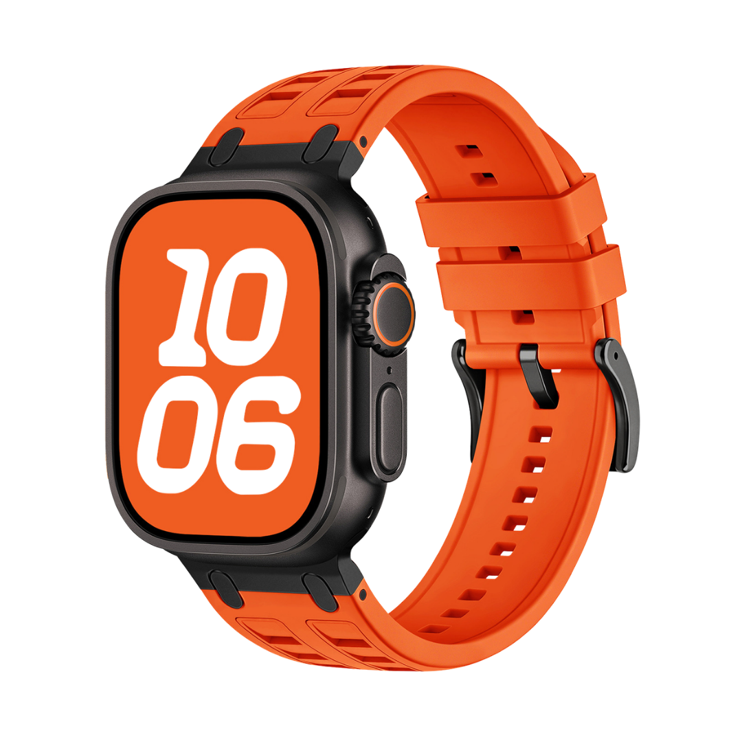 Orange Ultra Tough Luxury Silicone Strap for Apple Watch Ultra & Series