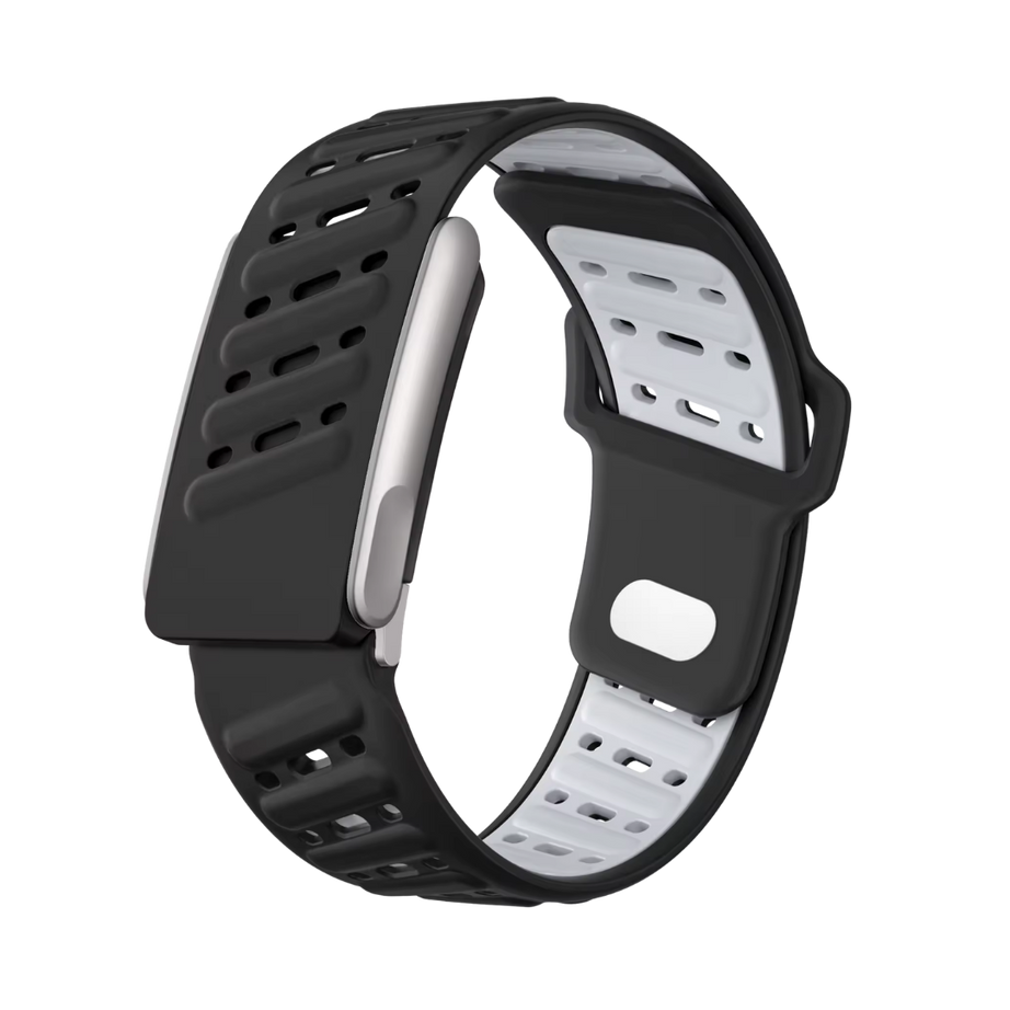 Black Light Grey AirFlow Rugged Silicone Strap for WHOOP 5.0 MG Life