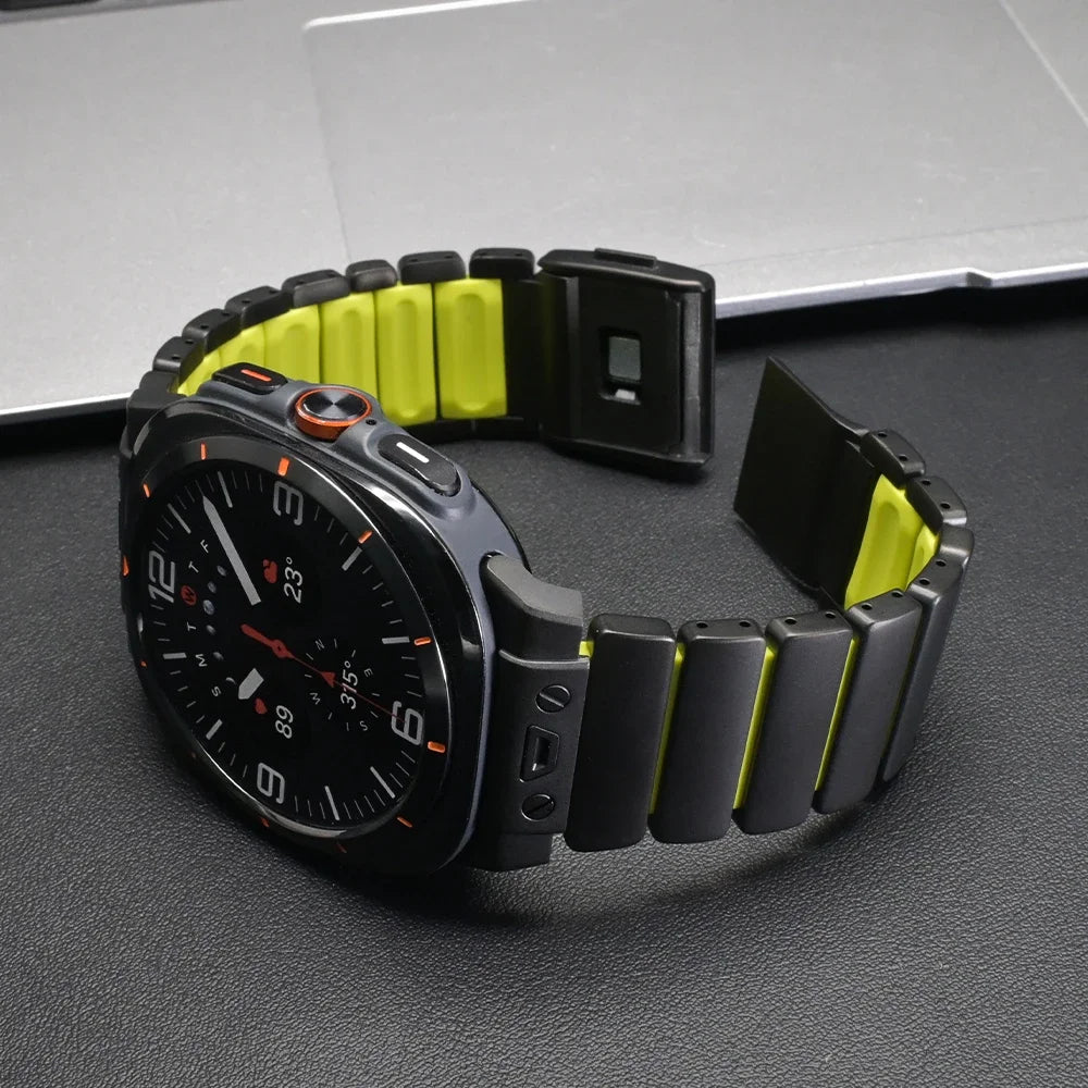 Black Green Luxury Ocean Titanium Band for Samsung Galaxy Watch Ultra 47mm