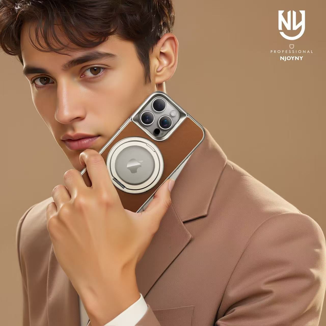 Luxury Leather Feath Back Panel Case By Shopyholy Compatible For iPhone