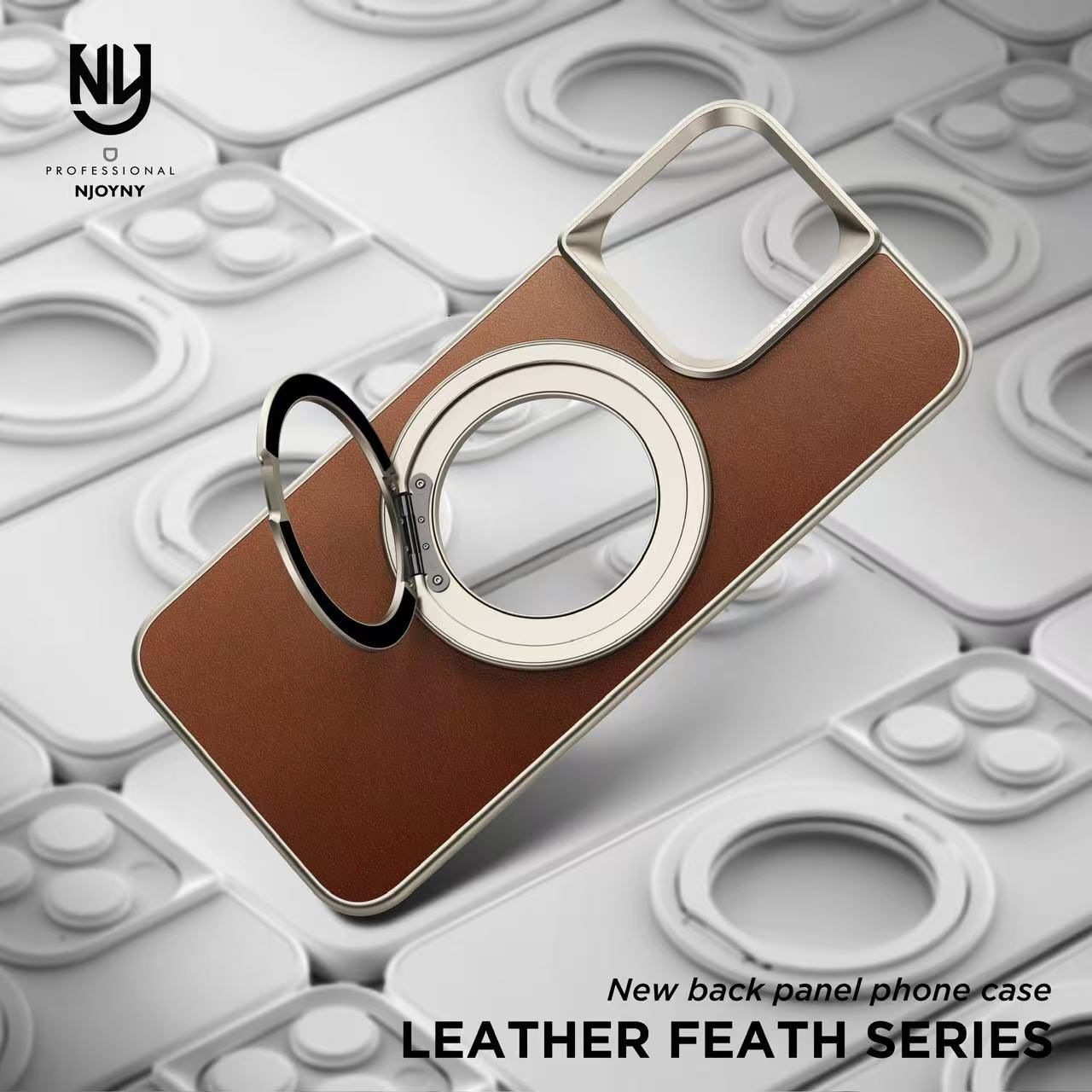 Luxury Leather Feath Back Panel Case By Shopyholy Compatible For iPhone