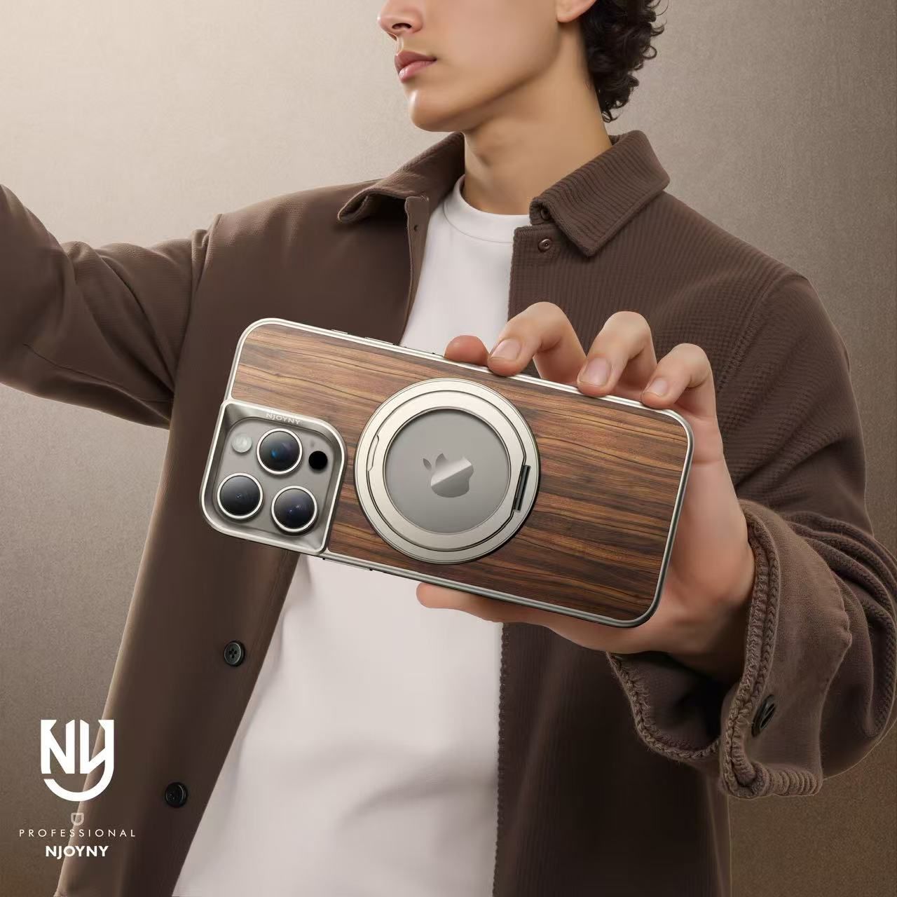 Luxury Wooden Feath Back Panel Case By Shopyholy Compatible For iPhone